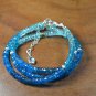 Multi Apatite Rondelle 3.5-4.5mm Faceted beads adjustable stacking bracelet