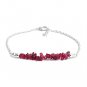 Pink Tourmaline Uncut Chips 3-5mm Smooth beads adjustable stacking bracelet