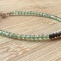 Pyrite & Green Apatite Round 3mm Faceted beads adjustable stacking bracelet