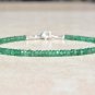 Zambian Emerald Rondelle 3-3.5mm Faceted beads adjustable stacking bracelet