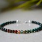 Dragon Blood Jasper Round 3.5-4mm Faceted beads adjustable stacking bracelet