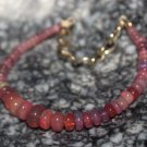 Ethiopian Pink Opal Rondelle 3-6mm Smooth beads adjustable stacking bracelet