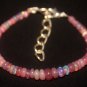 Ethiopian Pink Opal Rondelle 3-4mm Smooth beads adjustable stacking bracelet