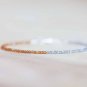 Labradorite & Hessonite Round 2mm Faceted beads adjustable stacking bracelet