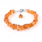 Madeira Citrine Nugget Tumble 5-6mm Rough beads adjustable stacking bracelet