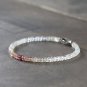 Multi Spinel & Topaz Rondelle 3mm Faceted beads adjustable stacking bracelet