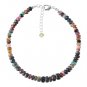 Multi Tourmaline Rondelle 3-4.5mm Faceted beads adjustable stacking bracelet