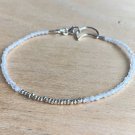 Rainbow Moonstone Rondelle 2-3mm  Faceted beads adjustable stacking bracelet