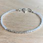 Rainbow Moonstone Rondelle 2-3mm  Faceted beads adjustable stacking bracelet