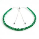 Tsavorite Garnet Rondelle 2-3.5mm Faceted beads adjustable stacking bracelet