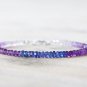 Amethyst & Blue Topaz Rondelle 3mm Faceted beads adjustable stacking bracelet