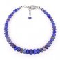 Blue Ethiopian Opal Rondelle 4-8mm Faceted beads adjustable stacking bracelet