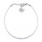 Blue Sheen Moonstone Round 2-2.5mm Faceted beads adjustable stacking bracelet