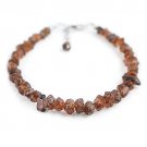 Champagne Garnet Nugget Tumble 5-6mm Rough beads adjustable stacking bracelet