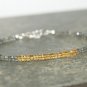 Citrine & Labradorite Rondelle 3mm Faceted beads adjustable stacking bracelet