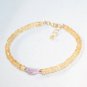 Citrine With Amethyst Rondelle 4mm Faceted beads adjustable stacking bracelet