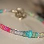 Ethiopian Multi Opal Rondelle 3-5mm Smooth beads adjustable stacking bracelet
