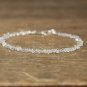 Herkimer Diamond Uncut Chips 3-5mm Faceted beads adjustable stacking bracelet