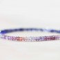 Iolite & Multi Spinel Rondelle 3mm Faceted beads adjustable stacking bracelet