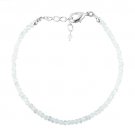 Rainbow Moonstone Rondelle 2-2.5mm Faceted beads adjustable stacking bracelet