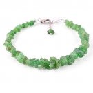 Tsavorite Garnet Nugget Tumble 5-6mm Rough beads adjustable stacking bracelet