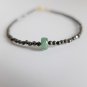 Black Spinel With Emerald Mix 2-6mm Faceted beads adjustable stacking bracelet