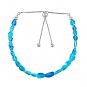 Blue Ethiopian Opal Tumble 4x3-7x6mm Smooth beads adjustable stacking bracelet