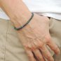 Chrysocolla & Lapis Lazuli Round 8mm Smooth beads adjustable stacking bracelet