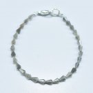 Coated Labradorite Drop 3X4.5-3X5mm Faceted beads adjustable stacking bracelet