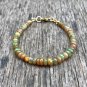 Ethiopian Welo Fire Opal Round 3-4mm Smooth beads adjustable stacking bracelet