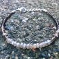 Garnet & Labradorite Rondelle 3-4mm Faceted beads adjustable stacking bracelet
