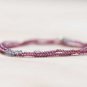 Garnet & Labradorite Rondelle 2-3mm Faceted beads adjustable stacking bracelet