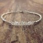 Herkimer Diamond Nugget Chips 3-6mm Faceted beads adjustable stacking bracelet