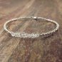 Herkimer Diamond Nugget Chips 3-6mm Faceted beads adjustable stacking bracelet