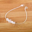 Herkimer Diamond Quartz Fancy 4-6mm Faceted beads adjustable stacking bracelet