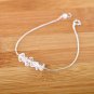Herkimer Diamond Quartz Fancy 4-6mm Faceted beads adjustable stacking bracelet