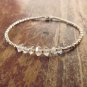 Herkimer Diamond Quartz Fancy 5-7mm Faceted beads adjustable stacking bracelet