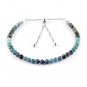 Indicolite Tourmaline Round 3.5-4mm Faceted beads adjustable stacking bracelet
