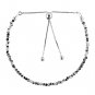 Tourmalited Moonstone Round 2-2.5mm Faceted beads adjustable stacking bracelet
