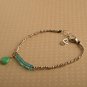 Apatite With Green Onyx Rondelle 3mm Faceted beads adjustable stacking bracelet