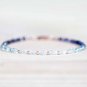 Aquamarine & Iolite Rondelle 2.5-3mm Faceted beads adjustable stacking bracelet