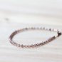 Chocolate Moonstone Rondelle 2.5-3mm Faceted beads adjustable stacking bracelet