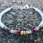 Multi Stone & Amazonite Rondelle 4mm Faceted beads adjustable stacking bracelet