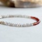 Garnet & Labradorite Rondelle 3-3.5mm Faceted beads adjustable stacking bracelet