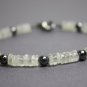Rainbow Moonstone & Hematite Round 4mm Smooth beads adjustable stacking bracelet