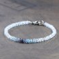 Apatite, Spinel & Topaz Rondelle 3.5mm Faceted beads adjustable stacking bracelet