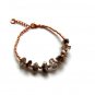 Black Herkimer Diamond Uncut Chips 5-8mm Rough beads adjustable stacking bracelet
