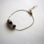 Black Herkimer Diamond Uncut Chips 5-7mm Rough beads adjustable stacking bracelet