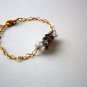 Black Herkimer Diamond Uncut Chips 6-9mm Rough beads adjustable stacking bracelet