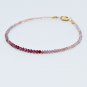Garnet With Multi Spinel Round 2.5-3mm Faceted beads adjustable stacking bracelet